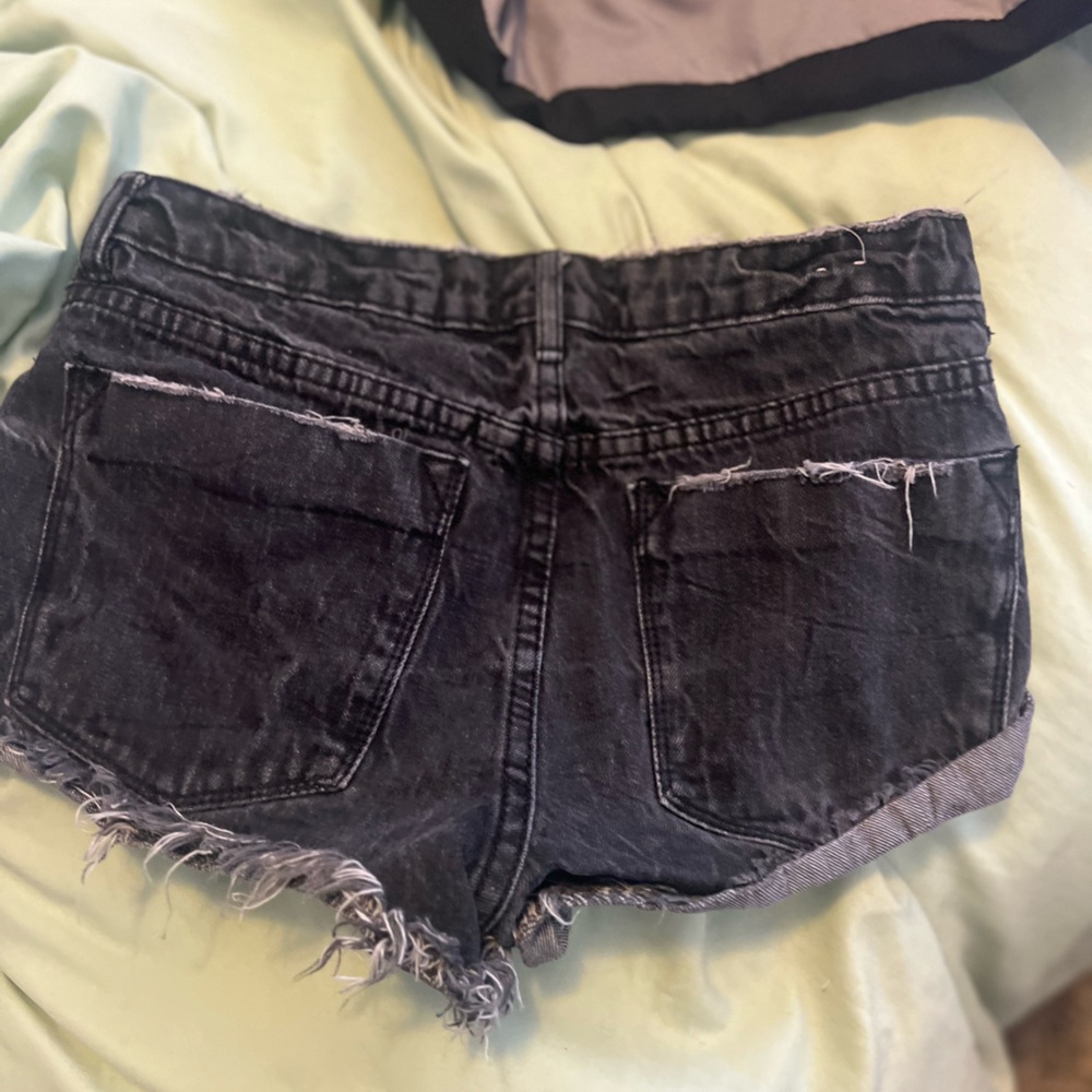 black shorts
